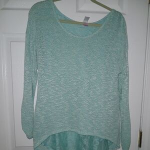 No Boundaries Mint Green Knit Sweater